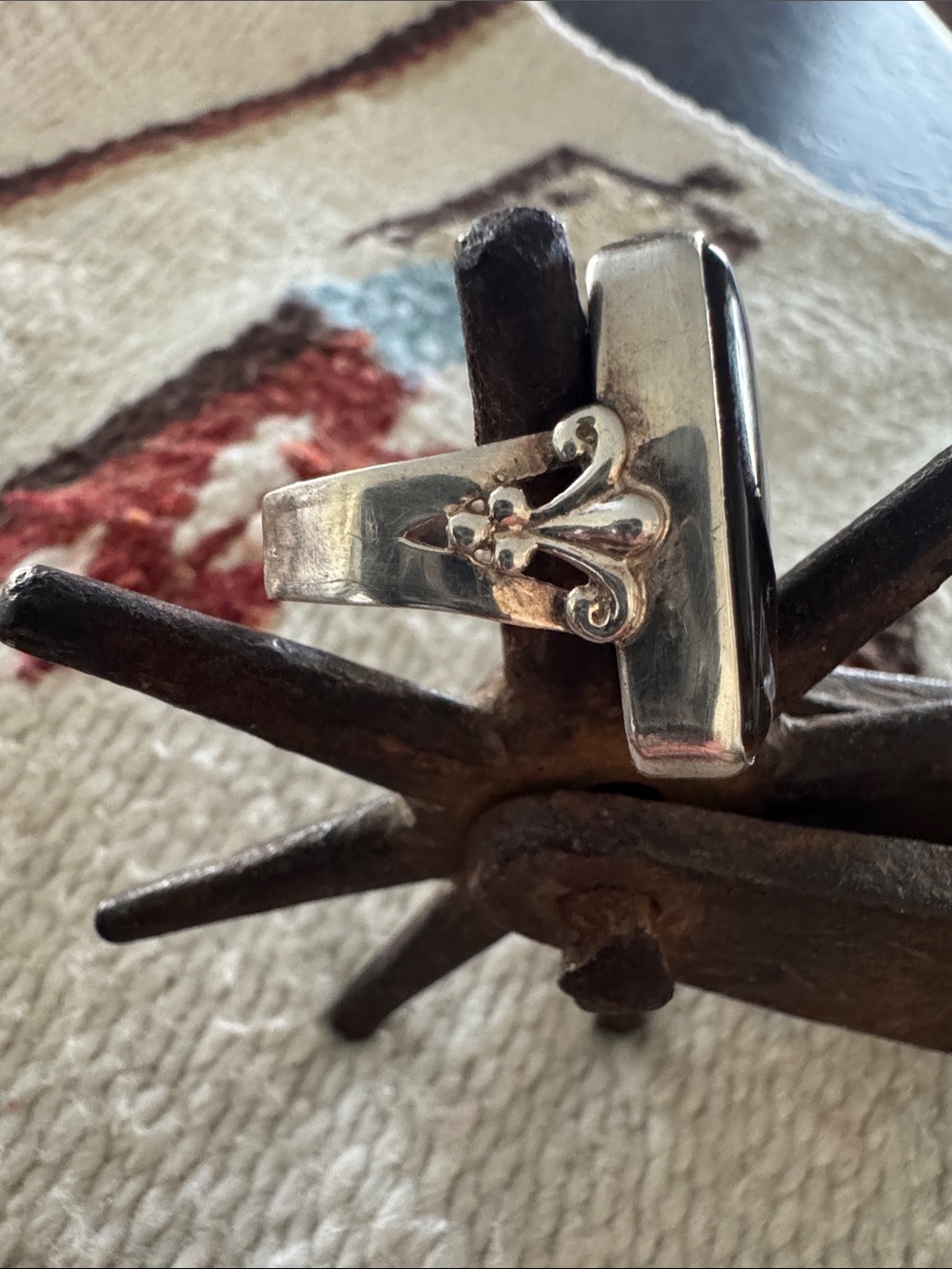 Sterling Silver Tiger's Eye Statement Ring - Brown & Gold - Picture 2 of 8